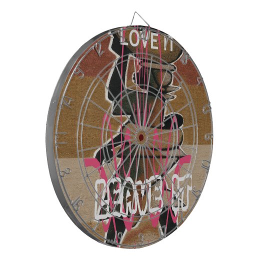 Het leven van vrouwen en kinderen is niet eerlijk, dartbord (Voorkant Links)