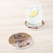 Het leven van vrouwen en kinderen is niet eerlijk, zandsteen onderzetter (Zijkant)