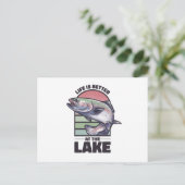 Het leven van Zeeen is beter bij het meer Briefkaart (Staand voorkant)