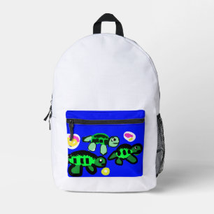 Het leven van zeeschildpadden bedrukte rugzak