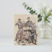 Het leven van zijn koffie in het kamp opknappen briefkaart (Staand voorkant)