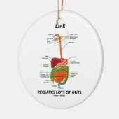 Het leven vereist veel darmen (spijsverteringsstel keramisch ornament (Links)