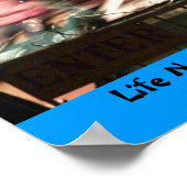 Het leven vertraagt nooit poster (Hoek)