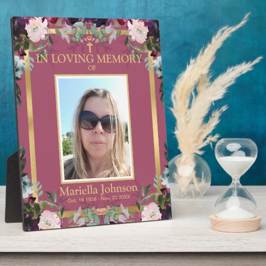 Het leven vieren Bloemengraf Poster Fotoplaat (Zijkant)