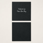 Het leven vieren Dit is jouw dag Vierkante Visitekaartjes (Voorkant /achterkant)