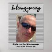 Het leven vieren  Foto Funeral  Schuimbord Poster (Voorkant)