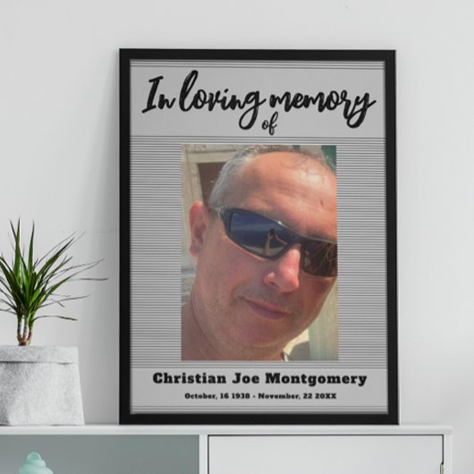 Het leven vieren  Foto Funeral  Schuimbord Poster