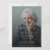 Het leven vieren | Moderne begrafenisfoto Kaart (Voorkant)