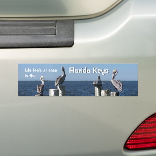 Het leven voelt in het gemak in Florida Keys Bumpersticker (Op auto)
