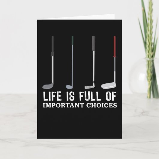 Het leven vol belangrijke keuzes Golf Gift Kaart (Voorkant)