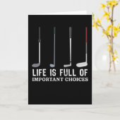 Het leven vol belangrijke keuzes Golf Gift Kaart (Gele Bloem)
