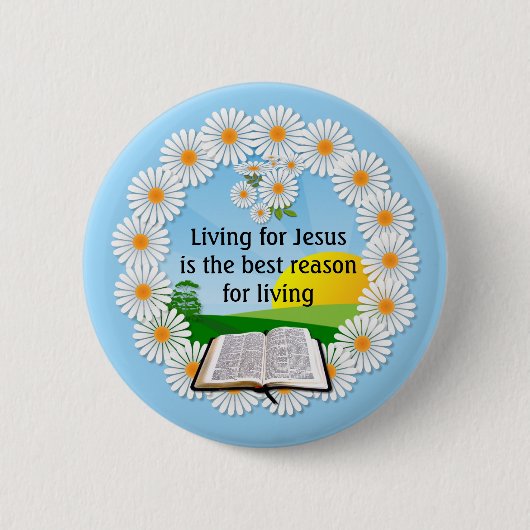 Het leven voor Jezus Ronde Button 5,7 Cm (Voorkant)