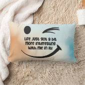 Het leven werd gewoon interessanter grappig citaat kussen (Deken)