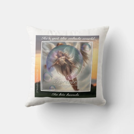 Het leven wint Pillow Kussen (Achterkant)