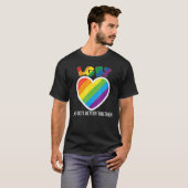 Het leven wordt beter bij elkaar gehouden Lgbt Pri T-shirt (Voorkant volledig)