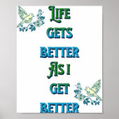 Het leven wordt beter naarmate ik beter word poster (Voorkant)