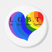 Het leven wordt beter samen LGBT Pride Magneet (Voorkant)