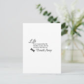 Het leven wordt niet gemeten briefkaart (Staand voorkant)