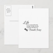 Het leven wordt niet gemeten briefkaart (Voorkant / Achterkant)