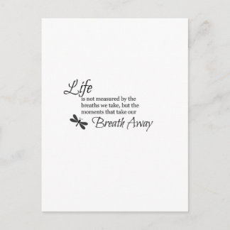 Het leven wordt niet gemeten briefkaart