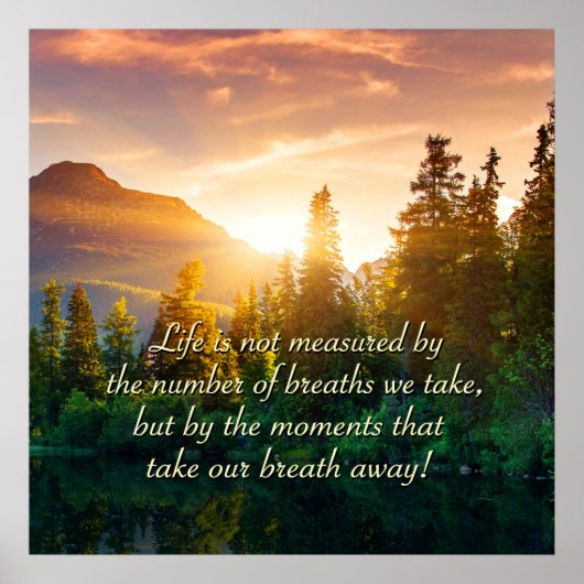 Het leven wordt niet gemeten door... poster (Voorkant)