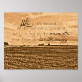 Het leven wordt niet gemeten poster (Voorkant)