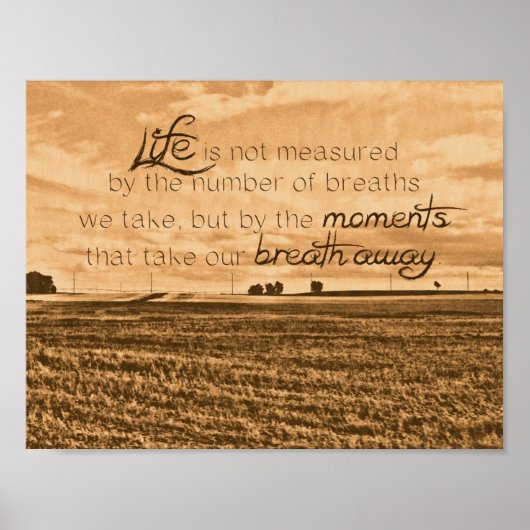 Het leven wordt niet gemeten poster (Voorkant)