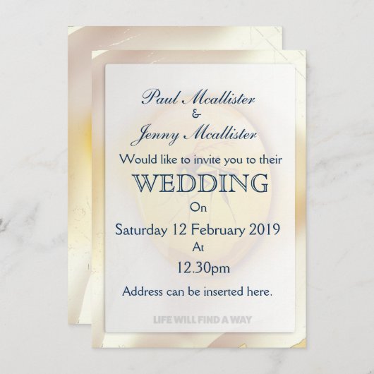 Het leven zal een manier vinden kaart (Voorkant / Achterkant)