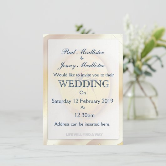 Het leven zal een manier vinden kaart (Staand voorkant)