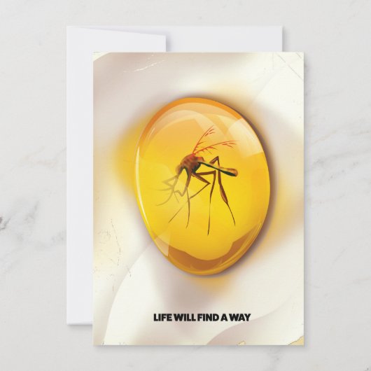 Het leven zal een manier vinden kaart (Achterkant)