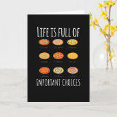 Het leven zit vol belangrijke Choices Pizza Kaart (Gele Bloem)