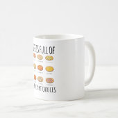 Het leven zit vol belangrijke Choices Pizza Koffiemok (Voorkant rechts)