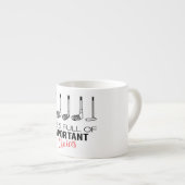 Het leven zit vol met belangrijke keuzes Golf Grap Espresso Kop (Voorkant rechts)