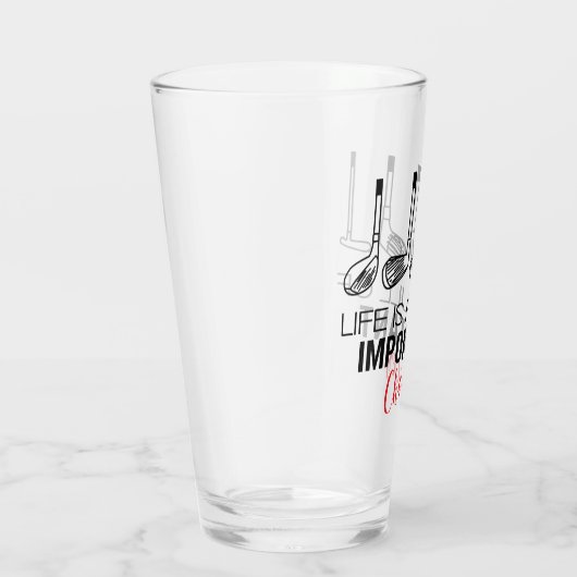 Het leven zit vol met belangrijke keuzes Golf Grap Glas (Rechts)