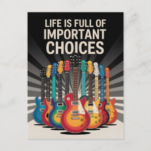 Het leven zit vol met belangrijke keuzes Guitar Lo Briefkaart