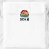 Het leven zit vol met golfkeuzes vierkante sticker (Tas)