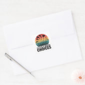 Het leven zit vol met golfkeuzes vierkante sticker (Envelop)