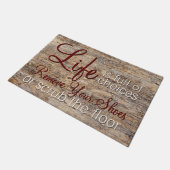 Het leven zit vol met keuzes Motivatie citaat Deurmat (Schuin)