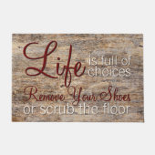 Het leven zit vol met keuzes Motivatie citaat Deurmat (Voorkant)