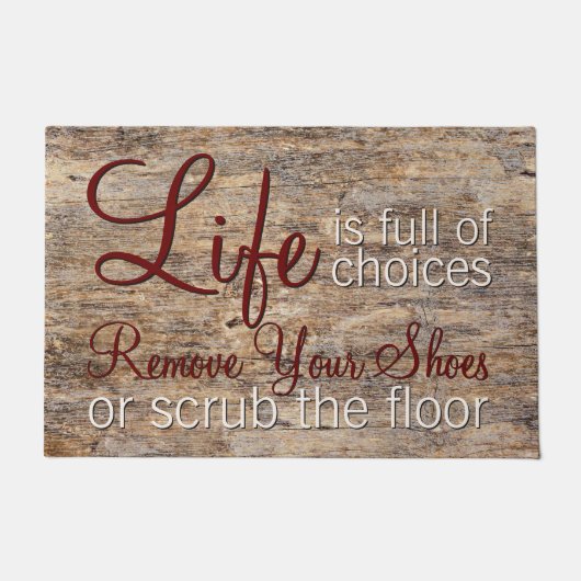 Het leven zit vol met keuzes Motivatie citaat Deurmat (Voorkant)