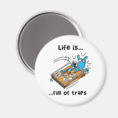 Het leven zit vol met vallen magneet (Voorkant / Achterkant)