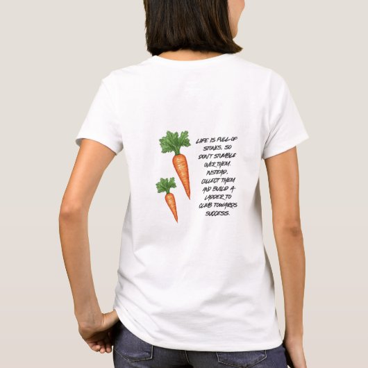 Het leven zit vol stenen t-shirt (Achterkant)