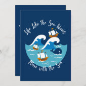 Het leven zoals de golven van het Zee, beweeg met  Feestdagenkaart (Voorkant / Achterkant)