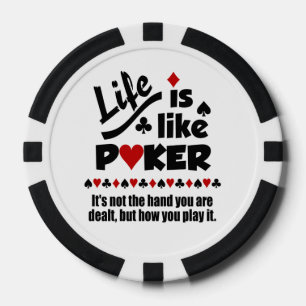 Het LEVEN ZOALS de spaanders van de de douanepook Pokerchips