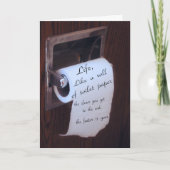 Het leven, zoals een broodje van toiletpapier kaart (Voorkant)