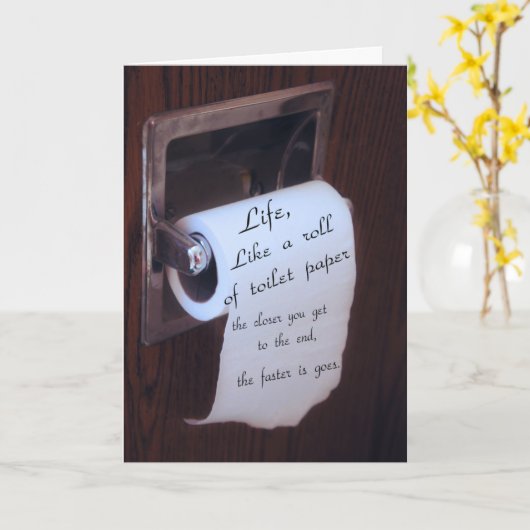 Het leven, zoals een broodje van toiletpapier kaart (Gele Bloem)