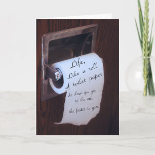 Het leven, zoals een broodje van toiletpapier kaart