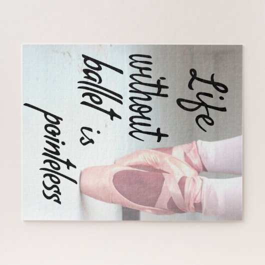 Het leven zonder ballet is pointeless Pink Pointe  Legpuzzel (Horizontaal)