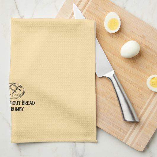 Het leven zonder brood is kruimelig theedoek (Quarter Fold)