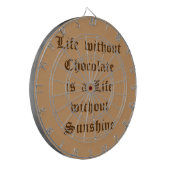Het leven zonder chocolade is een leven zonder zon dartbord (Voorkant Links)